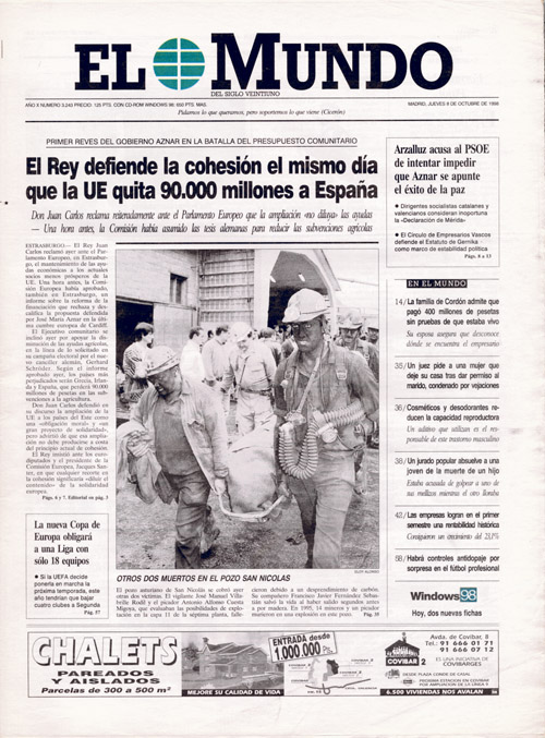 El Mundo 8 octubre de 1998