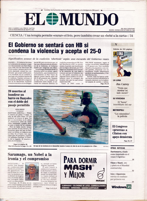 El Mundo 9 octubre de 1998